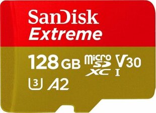 Sandisk Extreme 128GB MicroSD hinta ja tiedot | Kameran muistikortit | hobbyhall.fi