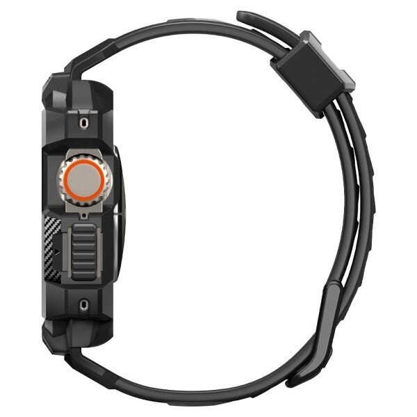 Spigen Rugged Armor Pro Apple Watch Ultra 49mm black ACS05460 hinta ja tiedot | Älykellojen ja aktiivisuusrannekkeiden lisätarvikkeet | hobbyhall.fi