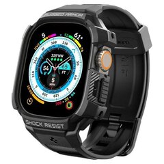 Spigen Rugged Armor Pro Apple Watch Ultra 49mm black ACS05460 hinta ja tiedot | Älykellojen ja aktiivisuusrannekkeiden lisätarvikkeet | hobbyhall.fi