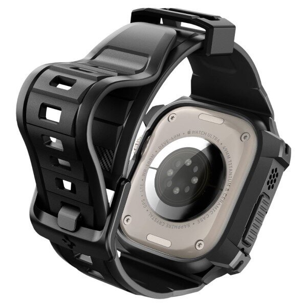 Spigen Rugged Armor Pro Apple Watch Ultra 49mm black ACS05460 hinta ja tiedot | Älykellojen ja aktiivisuusrannekkeiden lisätarvikkeet | hobbyhall.fi