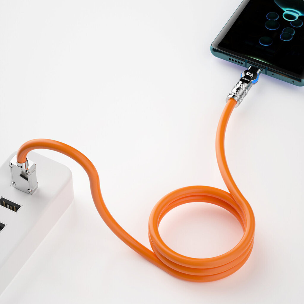 Kulmamallinen USB-C - Lightning kaapeli iPhone 30W 1m 180° oranssi hinta ja tiedot | Puhelinkaapelit | hobbyhall.fi