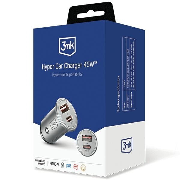 3MK HyperCar Charger hinta ja tiedot | Puhelimen laturit | hobbyhall.fi