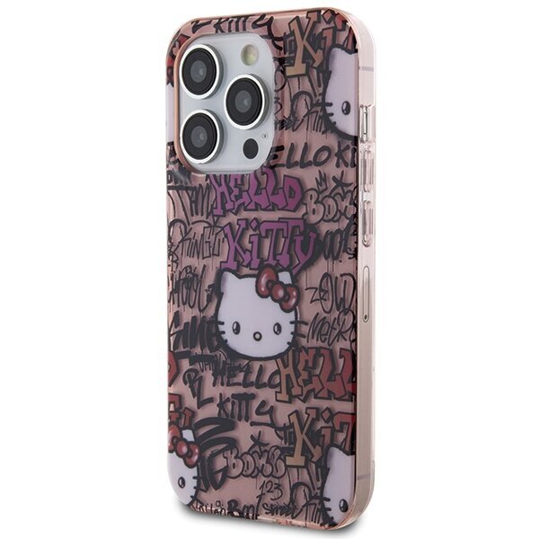 Hello Kitty Kotelo iPhone 15 Pro Max 6.7 vaaleanpunainen hardcase IML Tunnisteet Graffiti hinta ja tiedot | Puhelimen kuoret ja kotelot | hobbyhall.fi