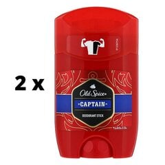 Deodoranttikynä Old Spice Captain, 50 ml x 2 kpl hinta ja tiedot | Old Spice Hajuvedet ja kosmetiikka | hobbyhall.fi