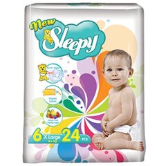 Vaipat NEW Sleepy X-large-24, koko 6, 13+ kg hinta ja tiedot | Vaipat | hobbyhall.fi