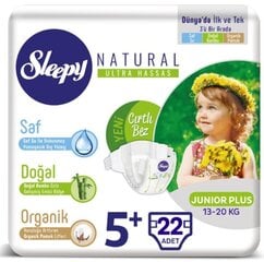 Vaipat Sleepy NATURAL Junior+ 22 (koko 5+) hinta ja tiedot | Vaipat | hobbyhall.fi