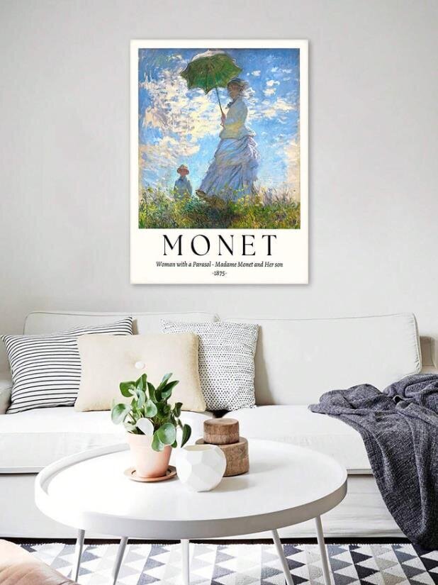 Monet maalauksen jäljennös kankaalle, 50cmx70cm hinta ja tiedot | Taulut | hobbyhall.fi