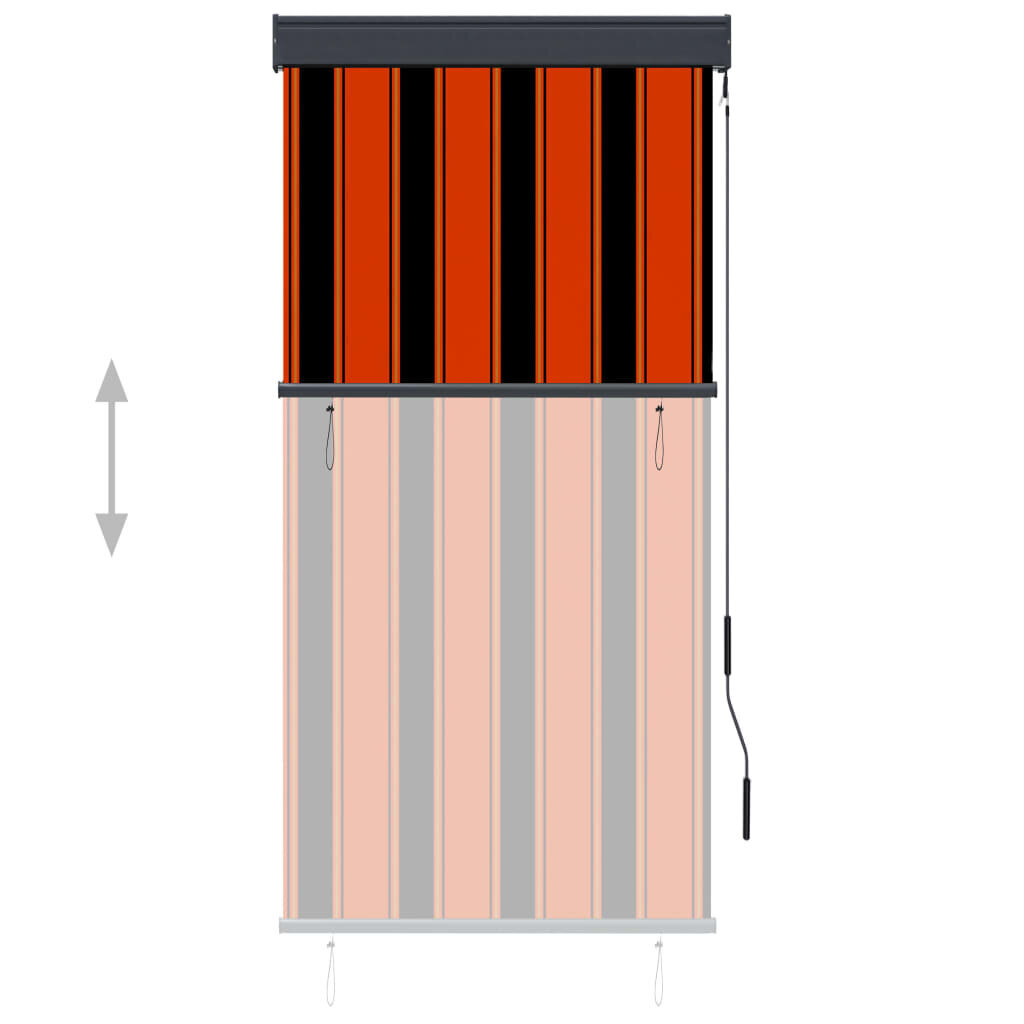 vidaXL Ulkorullaverho 80x250 cm oranssi ja ruskea hinta ja tiedot | Rullaverhot | hobbyhall.fi