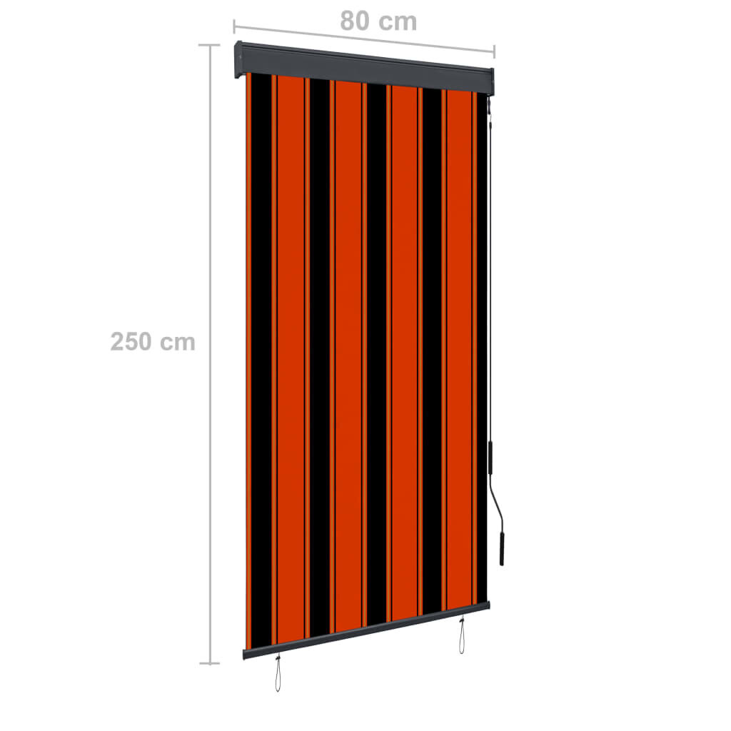 vidaXL Ulkorullaverho 80x250 cm oranssi ja ruskea hinta ja tiedot | Rullaverhot | hobbyhall.fi