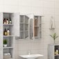 vidaXL 3-osainen kylpyhuonekalustesarja betoninharmaa lastulevy hinta ja tiedot | Kylpyhuonekalusteet | hobbyhall.fi
