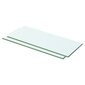 vidaXL Hyllyt 2 kpl kirkas lasi 50x15 cm hinta ja tiedot | Hyllyt | hobbyhall.fi