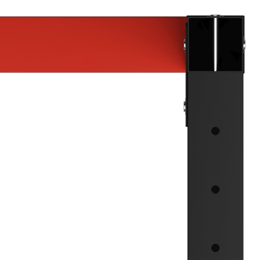 vidaXL Työpöydän runko metalli 120x57x79 cm musta ja punainen hinta ja tiedot | Muut huonekalutarvikkeet | hobbyhall.fi