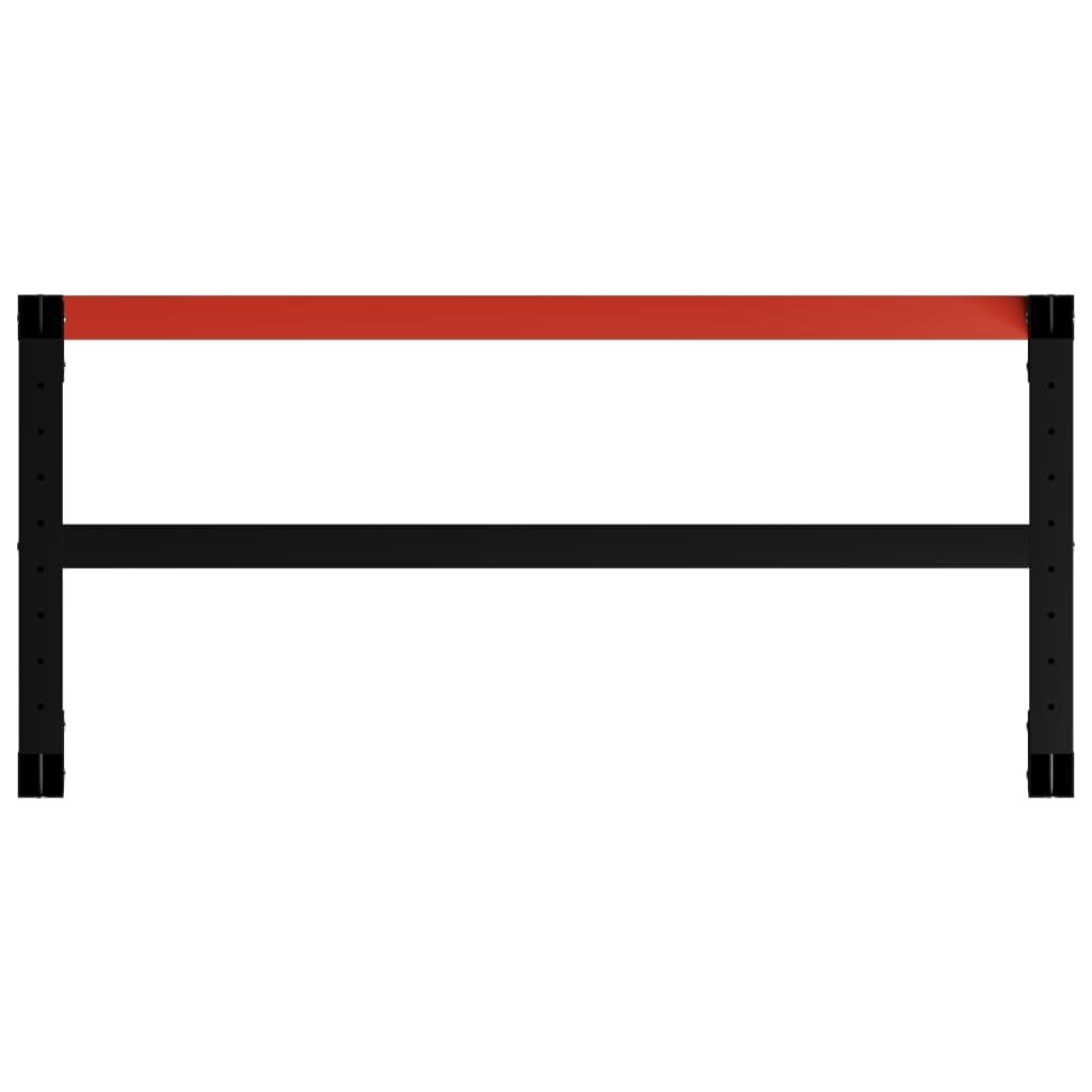 vidaXL Työpöydän runko metalli 120x57x79 cm musta ja punainen hinta ja tiedot | Muut huonekalutarvikkeet | hobbyhall.fi