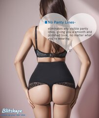 Blitshape Shapewear Tasaiset vatsahousut Mustat hinta ja tiedot | Blitshape Naisten alusvaatteet | hobbyhall.fi