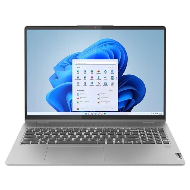 Lenovo IdeaPad Flex 5 16ABR8, 16'', touch, WUXGA, Ryzen 5, 16 GB, 512 GB, SWE, arctic gray - Notebook hinta ja tiedot | Kannettavat tietokoneet | hobbyhall.fi