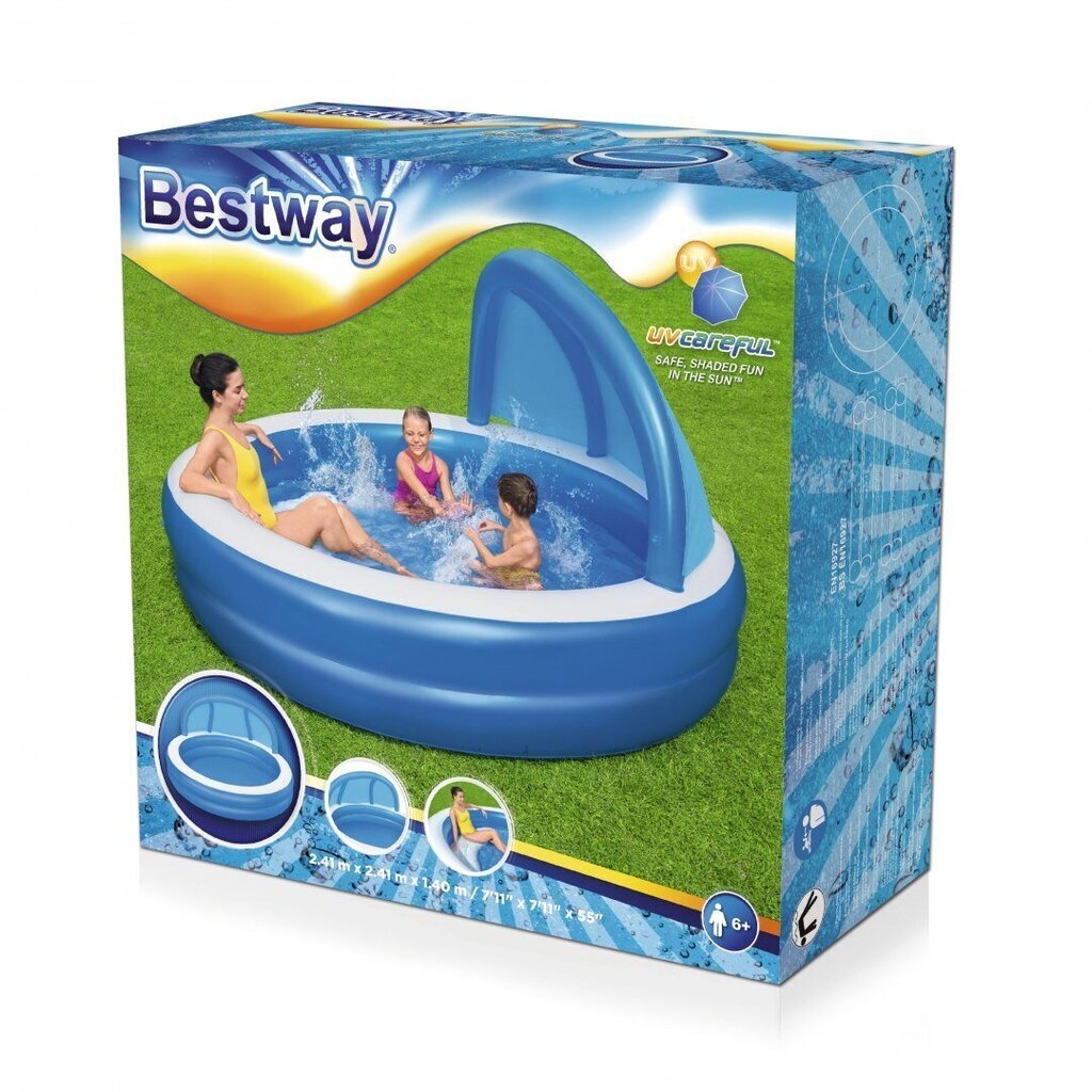 Ilmatäytteinen uima-allas Bestway Summer Days 241 x 241 x 140 cm hinta ja tiedot | Uima-altaat | hobbyhall.fi