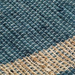 vidaXL Käsintehty juuttimatto sininen 160x230 cm hinta ja tiedot | Isot matot | hobbyhall.fi