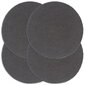 vidaXL Tabletit 4 kpl kuvioton tummanharmaa 38 cm pyöreä puuvilla hinta ja tiedot | Pöytäliinat, tabletit ja lautasliinat | hobbyhall.fi