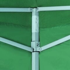 vidaXL kokoontaitettava teltta 2:lla seinällä 3x3 m vihreä hinta ja tiedot | Puutarhapaviljongit | hobbyhall.fi