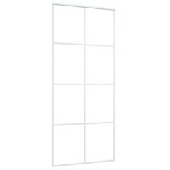 vidaXL Liukuovi ESG-lasi ja alumiini 90x205 cm valkoinen hinta ja tiedot | Sisäovet | hobbyhall.fi