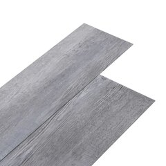 vidaXL Itsekiinnittyvät PVC-lattialankut 2,51 m² 2 mm matta puu harmaa hinta ja tiedot | Terassilattiat | hobbyhall.fi