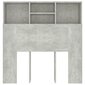 vidaXL Sängynpääty säilytystilalla betoninharmaa 100x19x103,5 cm hinta ja tiedot | Sängyt | hobbyhall.fi