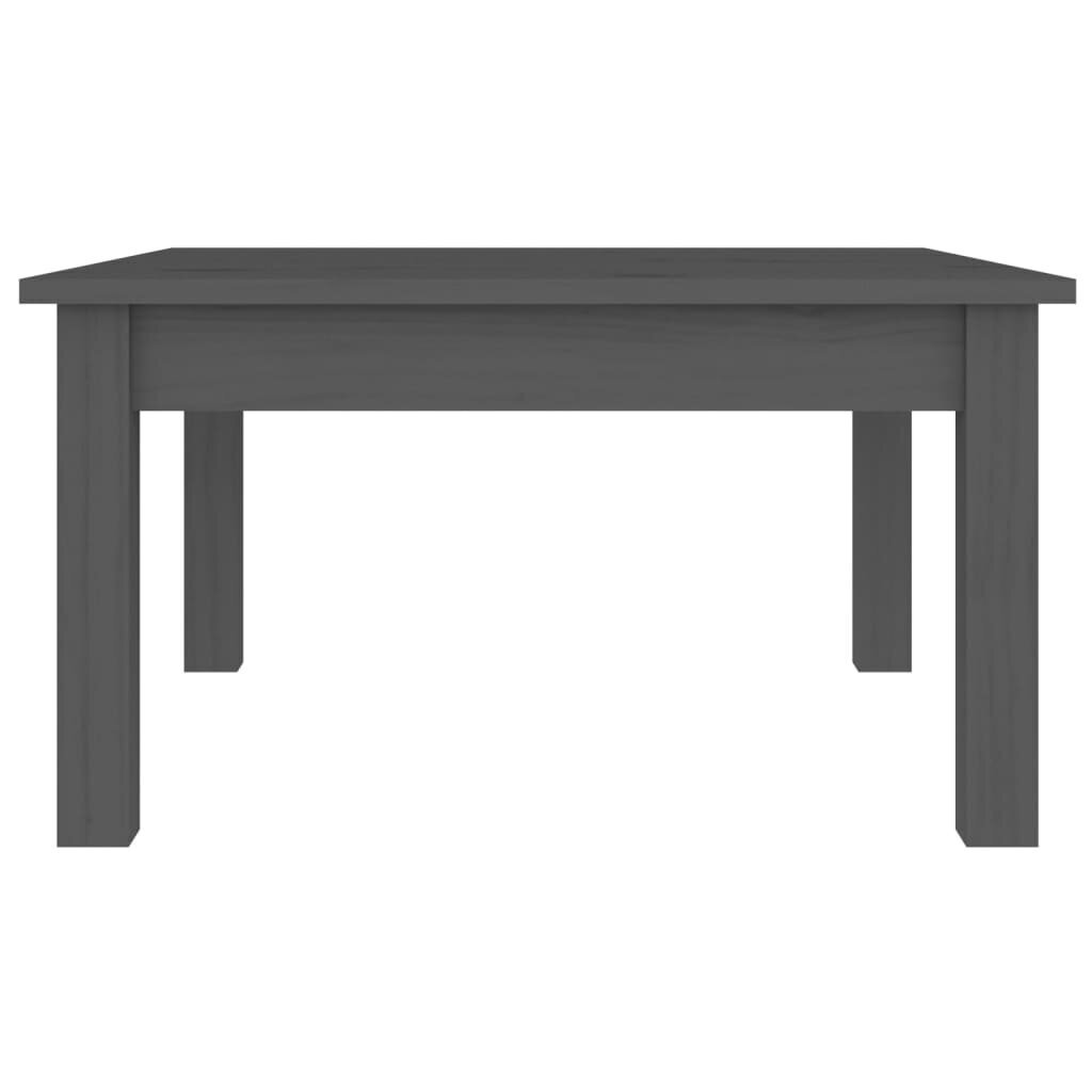 vidaXL Sohvapöytä harmaa 55x55x30 cm täysi mänty hinta ja tiedot | Sohvapöydät | hobbyhall.fi