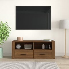 vidaXL TV-taso ruskea tammi 100x35x40 cm tekninen puu hinta ja tiedot | TV-tasot | hobbyhall.fi