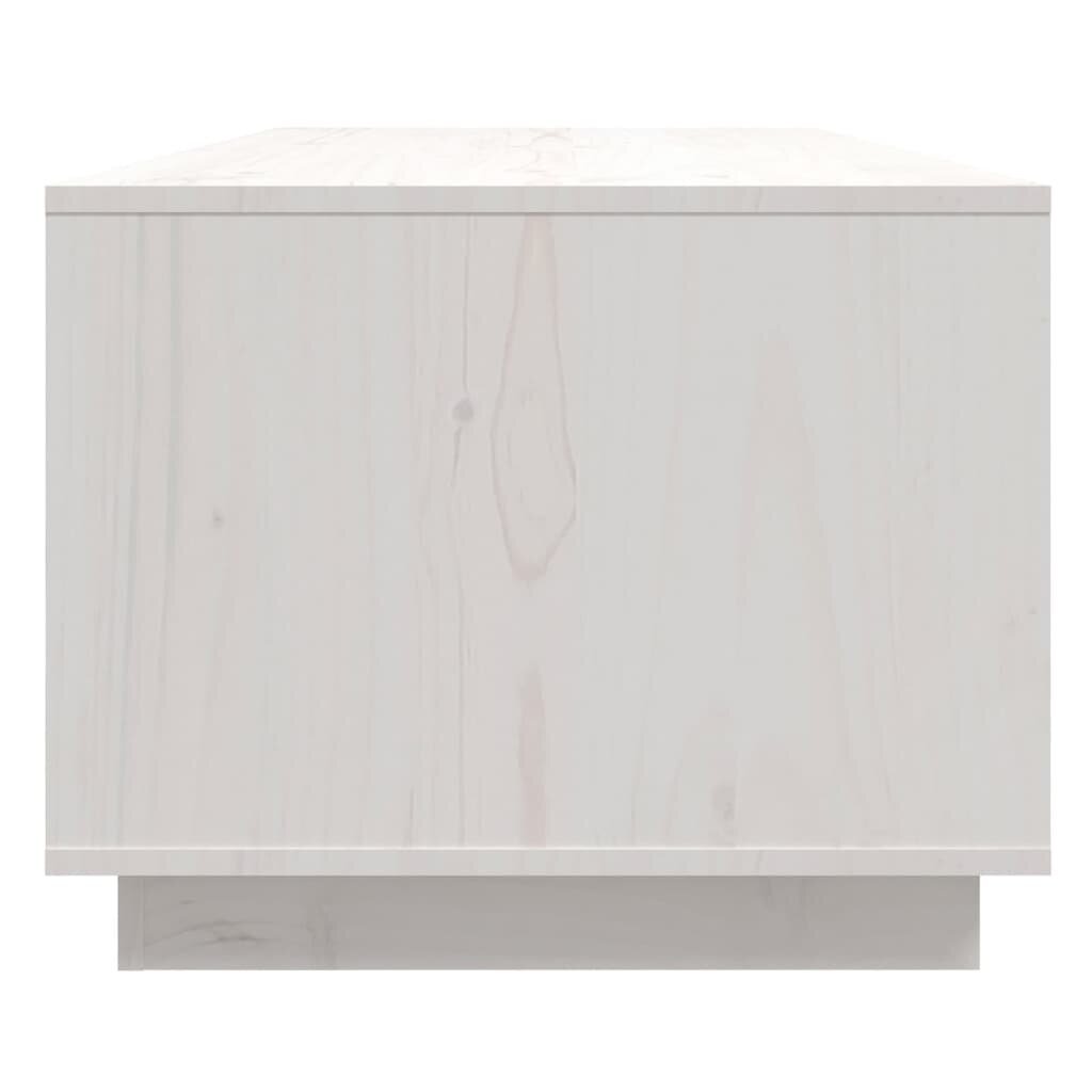 vidaXL Sohvapöytä valkoinen 110x50x40 cm täysi mänty hinta ja tiedot | Sohvapöydät | hobbyhall.fi