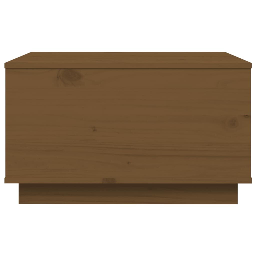 vidaXL Sohvapöytä hunajanruskea 60x50x35 cm täysi mänty hinta ja tiedot | Sohvapöydät | hobbyhall.fi