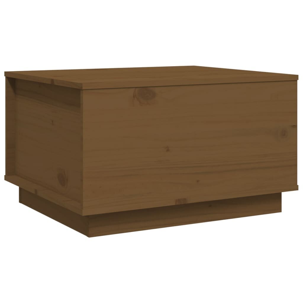 vidaXL Sohvapöytä hunajanruskea 60x50x35 cm täysi mänty hinta ja tiedot | Sohvapöydät | hobbyhall.fi