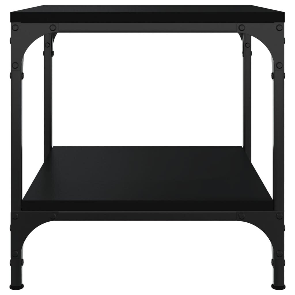 vidaXL Sivupöydät 2 kpl musta 40x40x40 cm tekninen puu hinta ja tiedot | Sohvapöydät | hobbyhall.fi