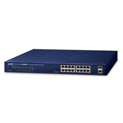 PLANET GSW-1820HP network switch Unmanaged Gigabit Ethernet (10/100/1000) Power over Ethernet (PoE) 1U Blue hinta ja tiedot | Verkkokytkimet | hobbyhall.fi