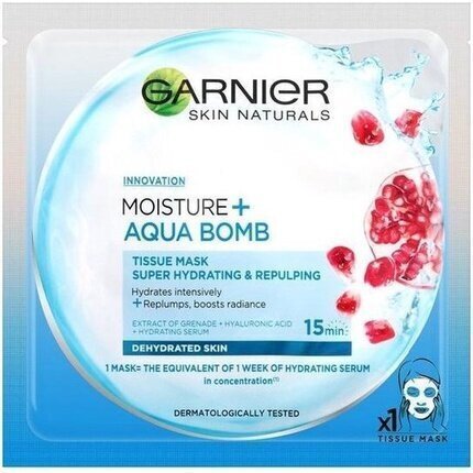Kasvosuoja Garnier Skin Naturals Moisture + Aqua Bomb 32 g hinta ja tiedot | Kasvonaamiot ja silmänalusaamiot | hobbyhall.fi