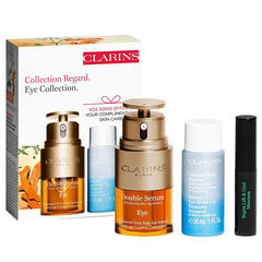 Clarins Double Serum Eye Value Pack naisille: silmäseerumi, 20 ml + silmämeikinpoistoaine, 50 ml + ripsiväri Lift &amp; Curl, 3 ml hinta ja tiedot | Kasvoöljyt ja seerumit | hobbyhall.fi