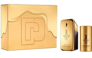 Kosmetiikkasetti Paco Rabanne 1 Million miehille: wc-vesi EDT, 100 ml + deodorantti, 75 ml hinta ja tiedot | Deodorantit | hobbyhall.fi