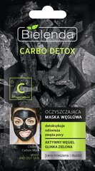 Puhdistava kasvonaamio Bielenda Carbo Detox seka- ja rasvaiselle iholle 8 g hinta ja tiedot | Kasvonaamiot ja silmänalusaamiot | hobbyhall.fi