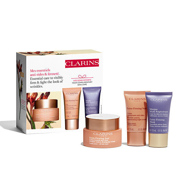 Clarins My Anti-Wrinkle &amp; Firming Essentials naisille: päivävoide, 50 ml + yövoide, 15 ml + kasvonaamio, 15 ml hinta ja tiedot | Kasvovoiteet | hobbyhall.fi