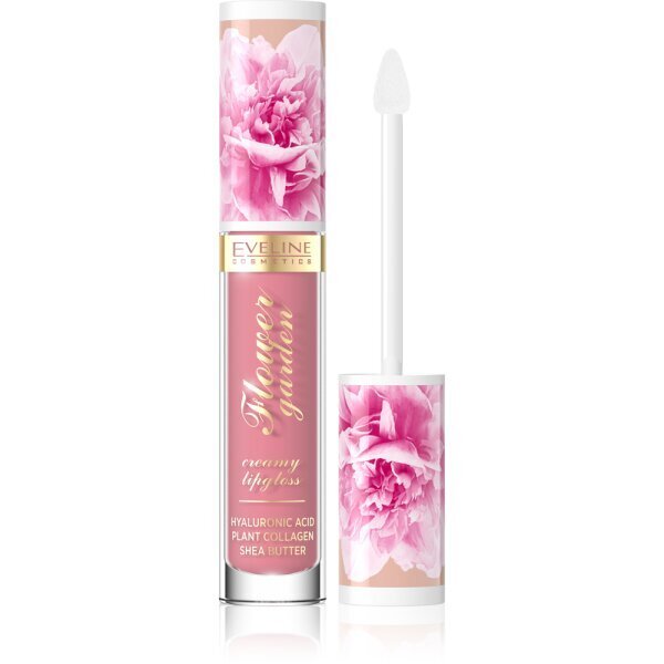 Huulikiilto Eveline Cosmetics Flower Garden Creamy 4,5 ml, herkkä ruusu 01 hinta ja tiedot | Huulipunat, huulikiillot ja huulirasvat | hobbyhall.fi