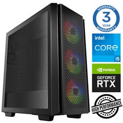 INTOP i5-11400F 16GB 250SSD M.2 NVME+2TB RTX3060 12GB no-OS hinta ja tiedot | Pöytätietokoneet | hobbyhall.fi