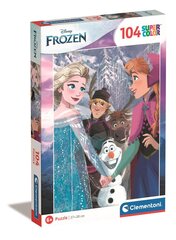 Clementoni palapeli 104 palaa, Supercolor Disney Frozen 25742 hinta ja tiedot | Palapelit | hobbyhall.fi