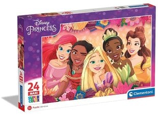 Clementoni palapeli 24 palaa, Maxi SuperColor Disney Princess 24241 hinta ja tiedot | Palapelit | hobbyhall.fi