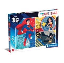 Clementoni palapeli 3x48 SuperColor DC Comics 25272 hinta ja tiedot | Palapelit | hobbyhall.fi