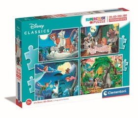 Clementoni palapeli 4in1 SuperColor Disney Classic 21414 hinta ja tiedot | Palapelit | hobbyhall.fi