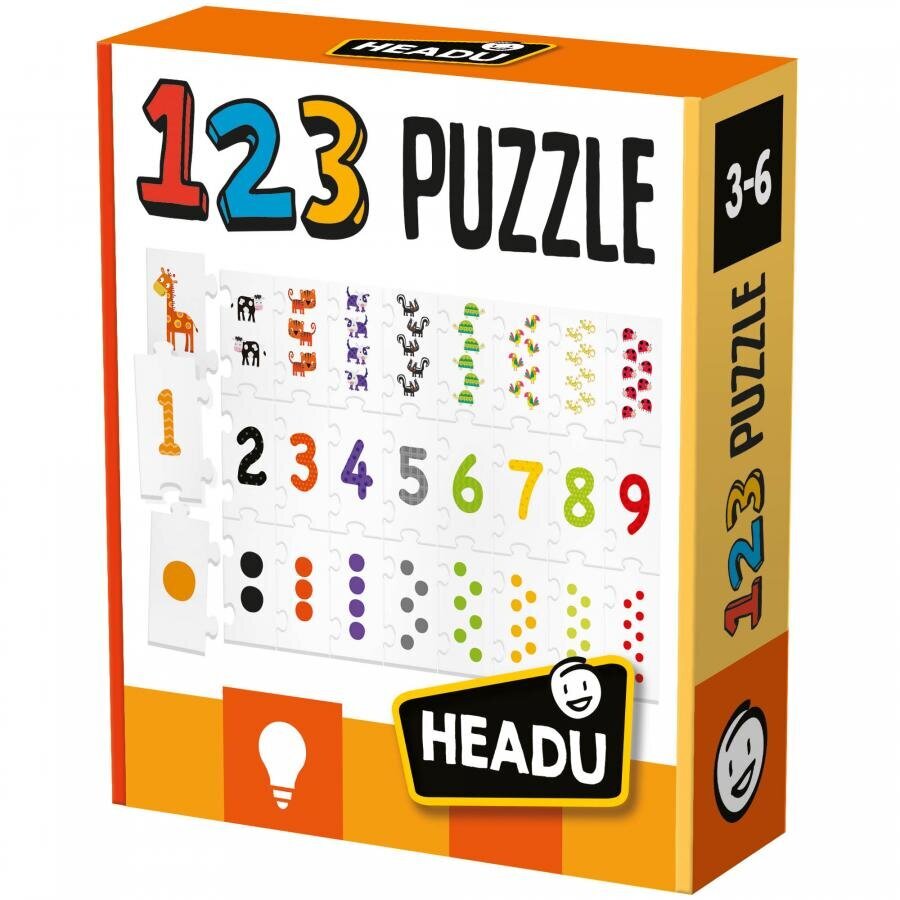 Head 123 Puzzle-Nauk, numerot ja laskeminen 3-6, 54907 hinta ja tiedot | Palapelit | hobbyhall.fi