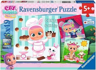 Ravensburger Puzzle 3x49 Cry Babies 05104 hinta ja tiedot | Palapelit | hobbyhall.fi