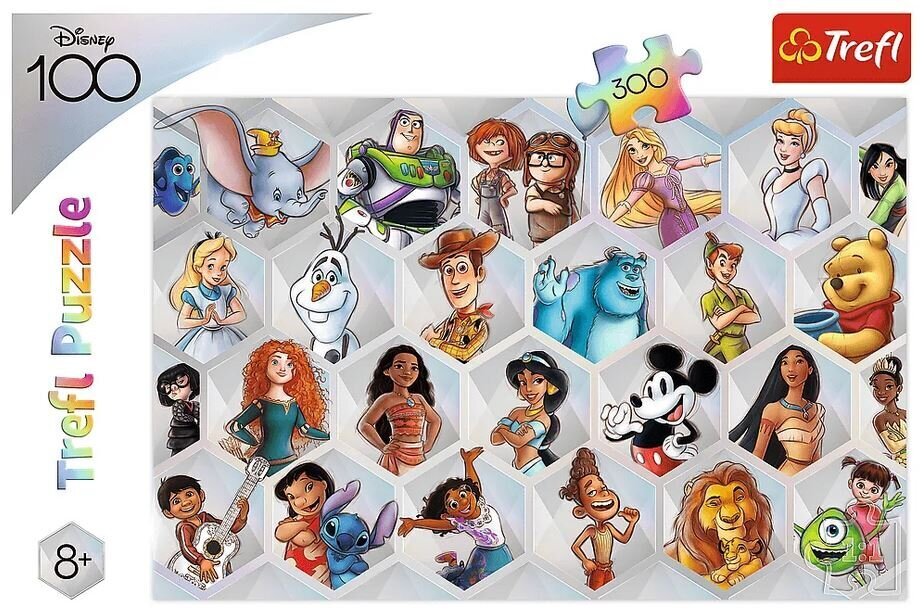 Trefl palapeli 300 palaa, Magic Disney 100, 23022 hinta ja tiedot | Palapelit | hobbyhall.fi