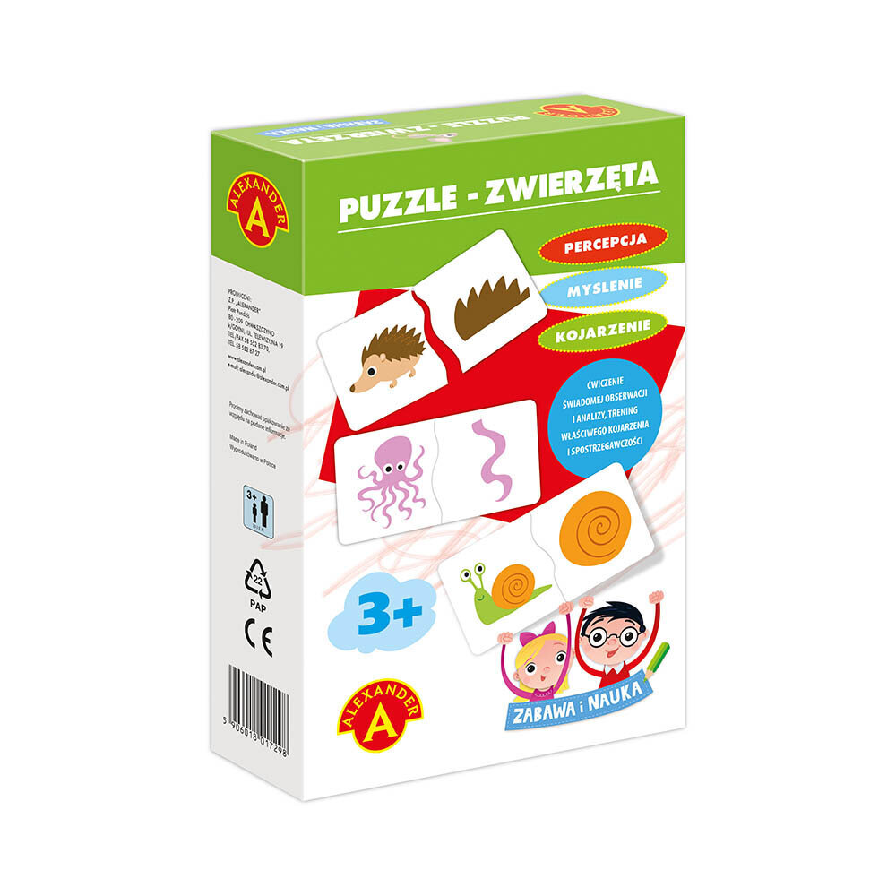 Alexander Puzzle Eläimet (Puolan kieli) hinta ja tiedot | Palapelit | hobbyhall.fi