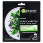 Kosteuttava ja puhdistava kasvonaamio Garnier Skin Naturals Pure Charcoal Black Tissue Mask 28 g hinta ja tiedot | Kasvonaamiot ja silmänalusaamiot | hobbyhall.fi