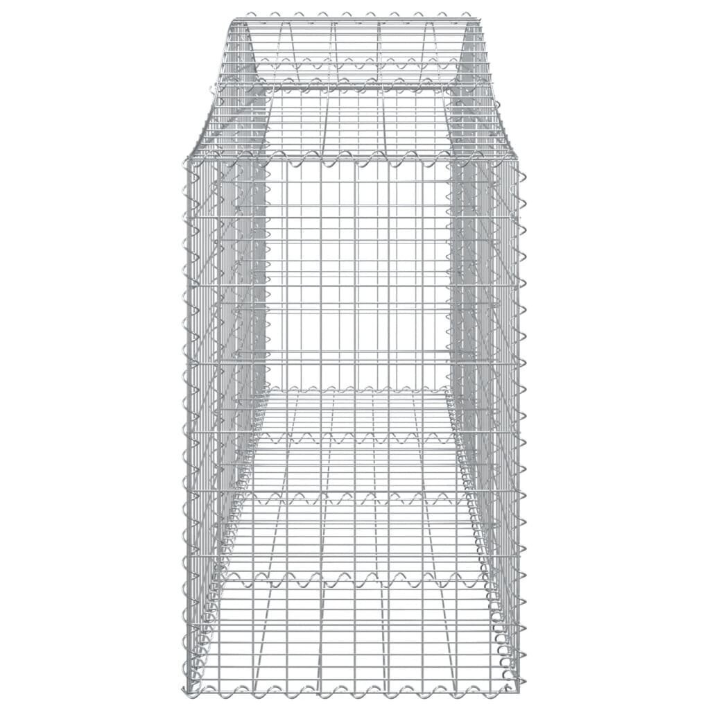 vidaXL Kaarevat kivikorit 5 kpl 200x50x80/100 cm galvanoitu rauta hinta ja tiedot | Aidat ja tarvikkeet | hobbyhall.fi